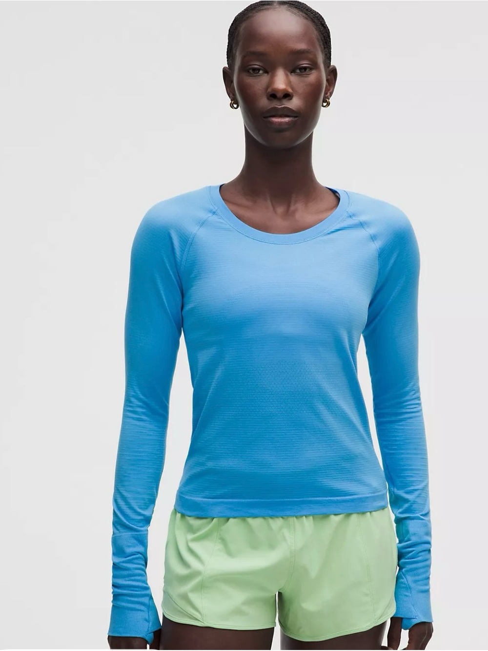 lululemon athletica Bright Blue Long-Sleeve Performance Top
